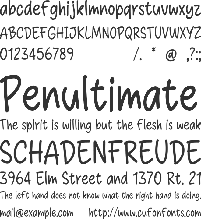 Woris font preview