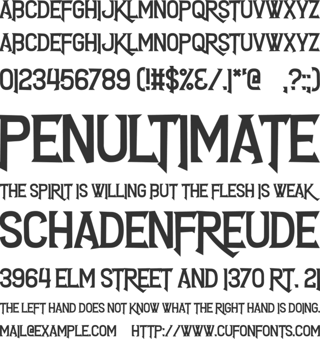 Frostbite Boss Fight font preview