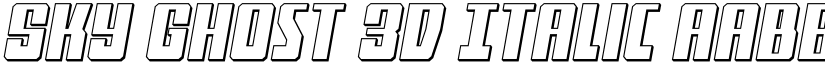 Sky Ghost 3D Italic font