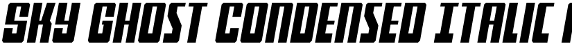 Sky Ghost Condensed Italic font