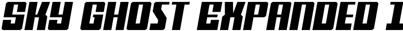 Sky Ghost Expanded Italic font