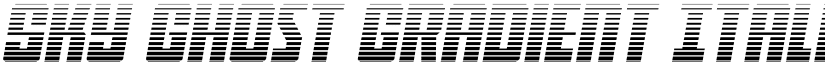 Sky Ghost Gradient Italic font