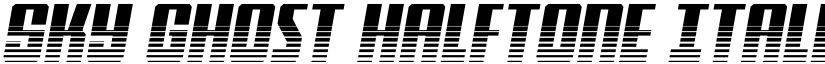 Sky Ghost Halftone Italic font