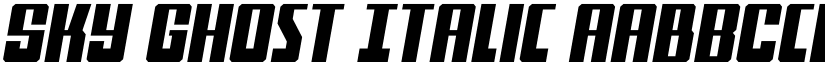 Sky Ghost Italic font