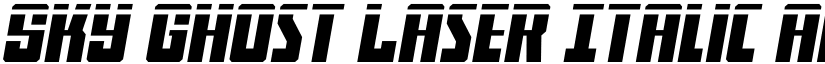 Sky Ghost Laser Italic font