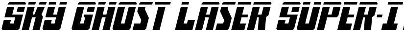 Sky Ghost Laser Super-Italic font