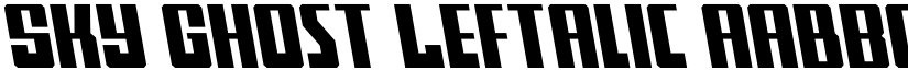 Sky Ghost Leftalic font