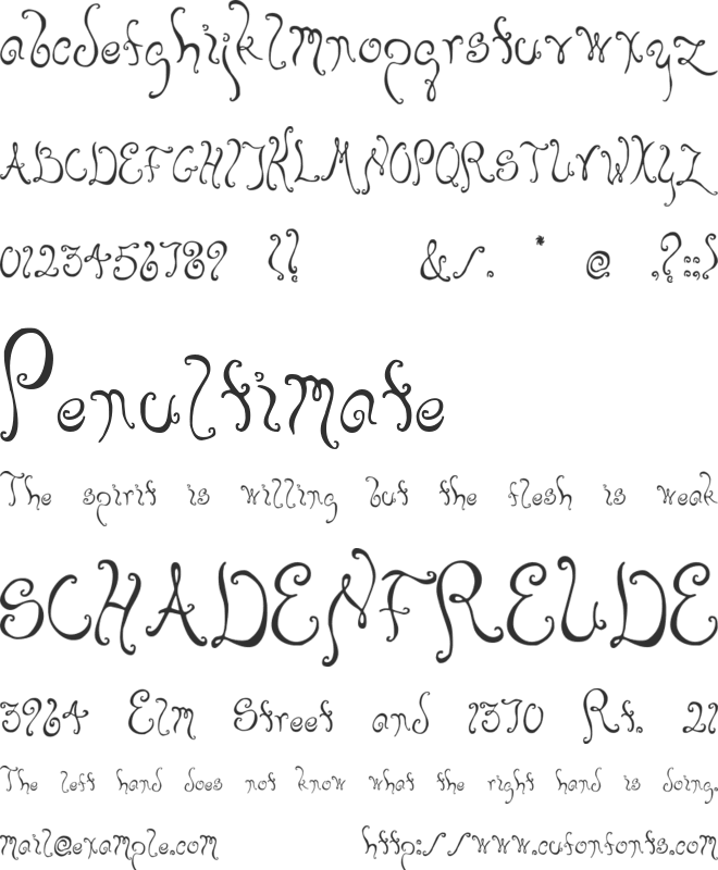 Bellyfish font preview