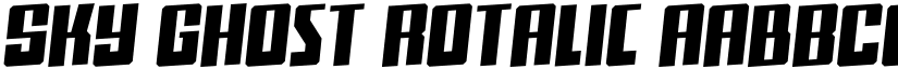 Sky Ghost Rotalic font