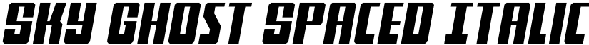 Sky Ghost Spaced Italic font