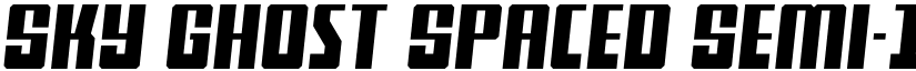 Sky Ghost Spaced Semi-Italic font