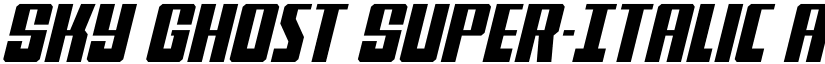 Sky Ghost Super-Italic font