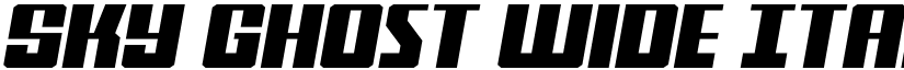 Sky Ghost Wide Italic font