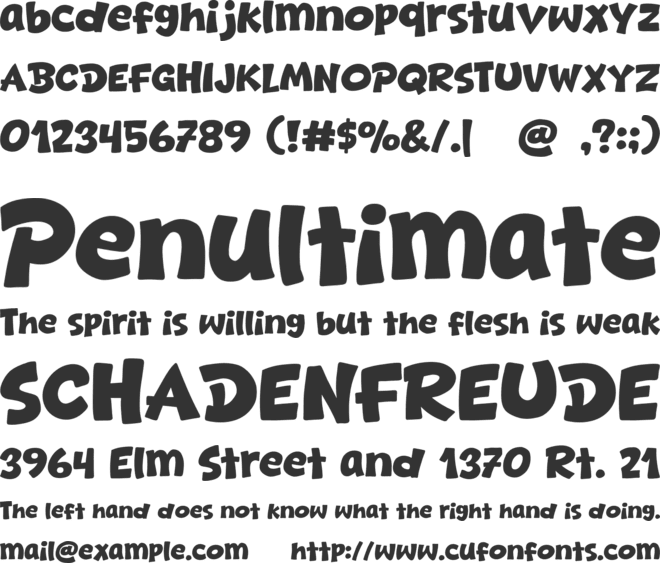 Porky font preview