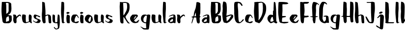 Brushylicious Regular font