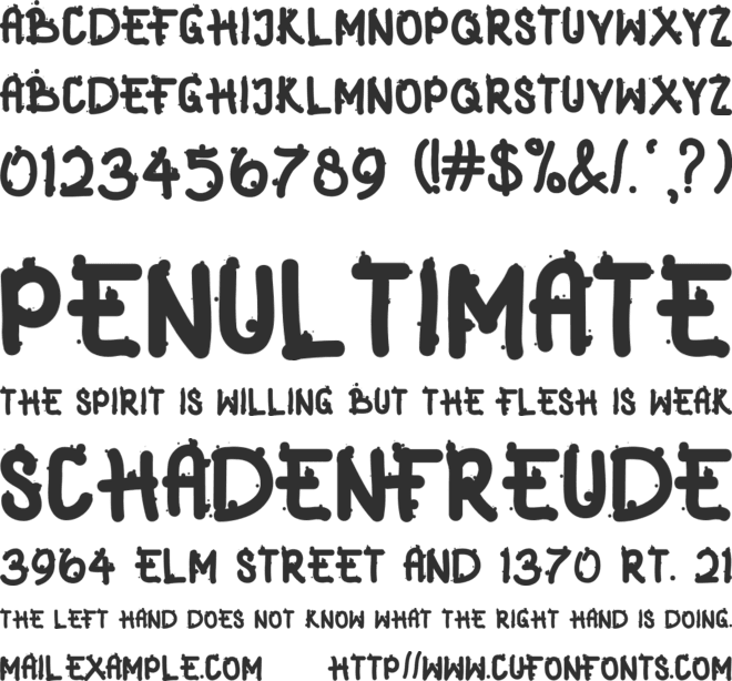 SNOWY DAY font preview