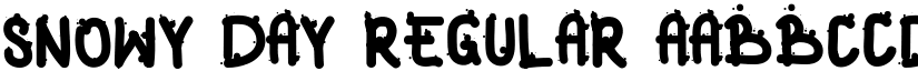 SNOWY DAY Regular font