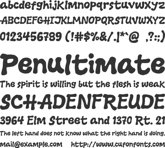 Lazy Arie font preview