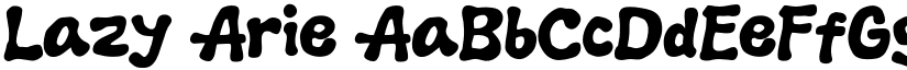 Lazy Arie font