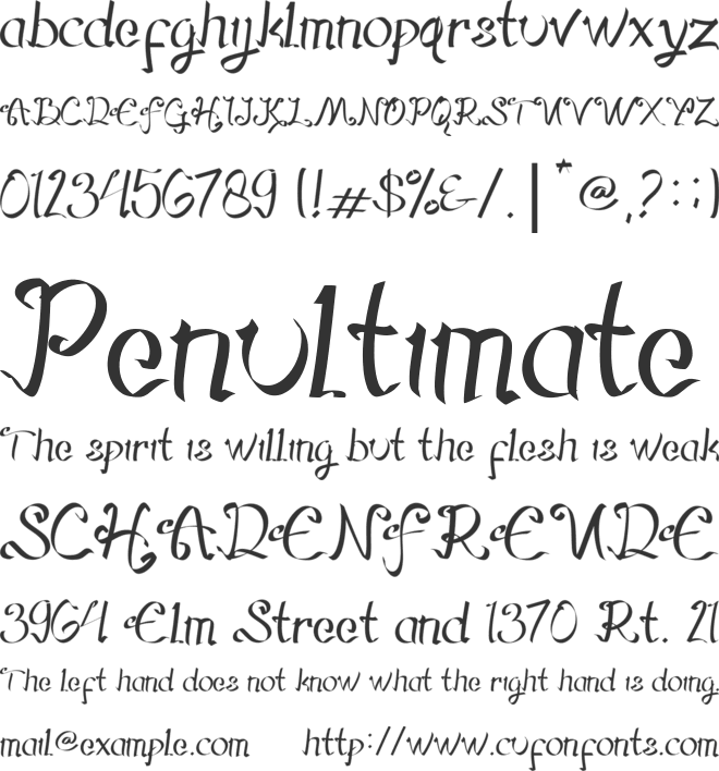 Hegorustow font preview
