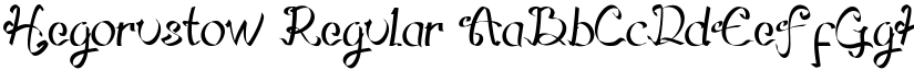 Hegorustow Regular font