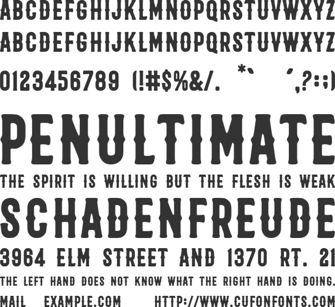 Crochet font preview