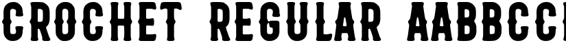 Crochet Regular font