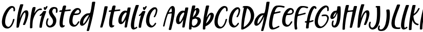 Christed Italic font