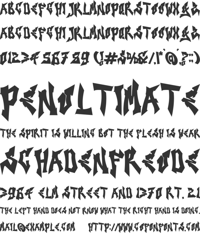 LORD JAMET font preview