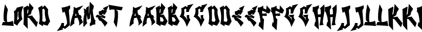 LORD JAMET font