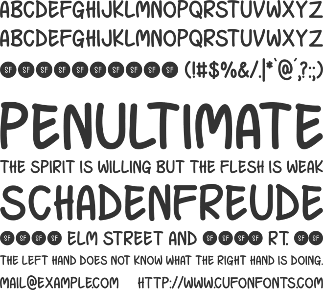 Positive Progress font preview