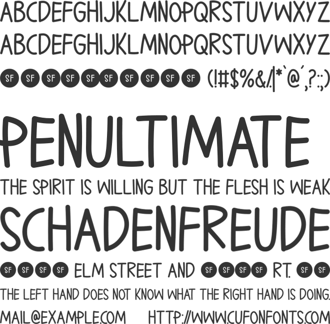 Skybound font preview