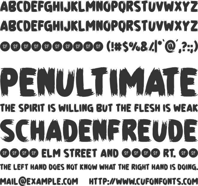 True Mate font preview