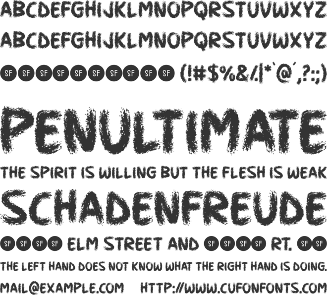 Noise Stroke font preview