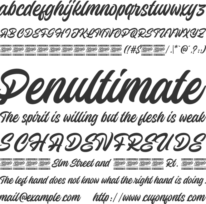 Wilzten font preview