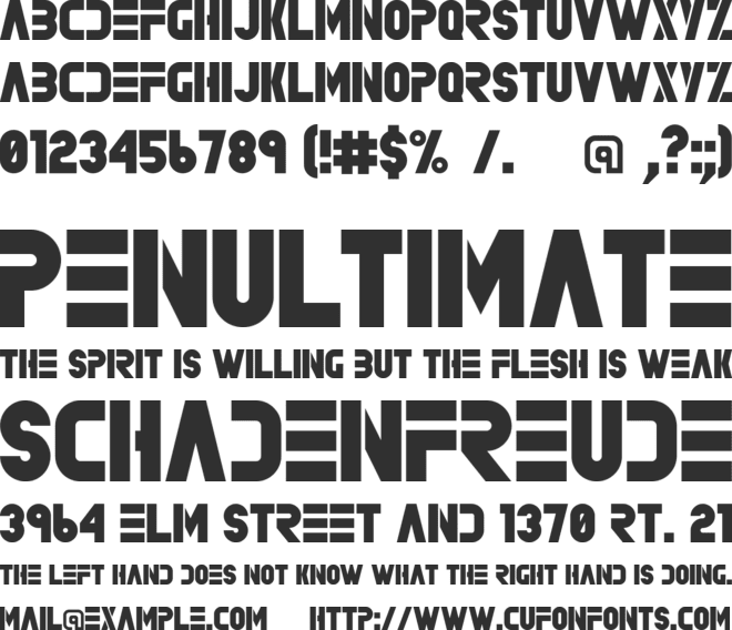 Rave font preview