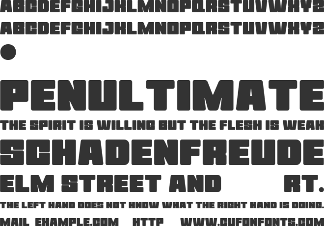 AVAYA font preview