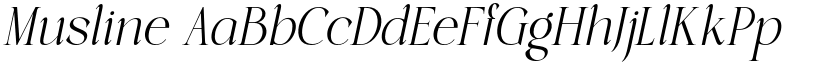 Musline font