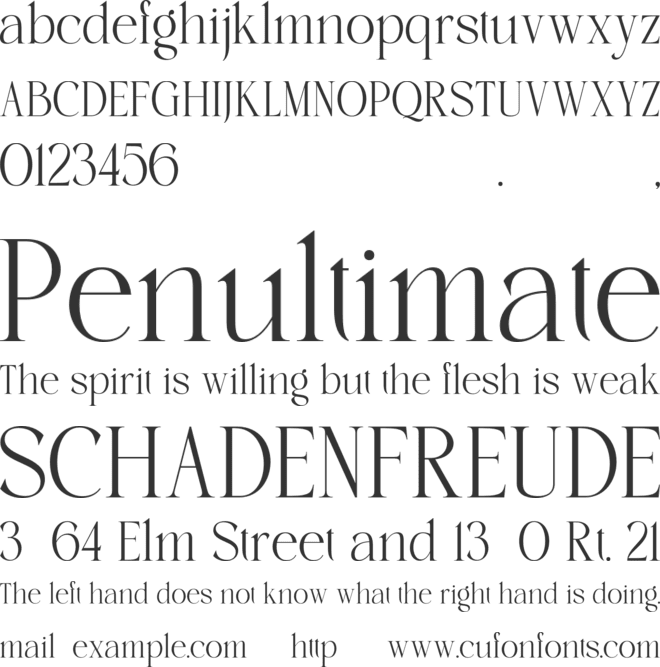 Musline font preview