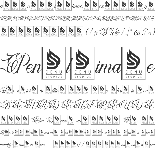 Royal Veins font preview