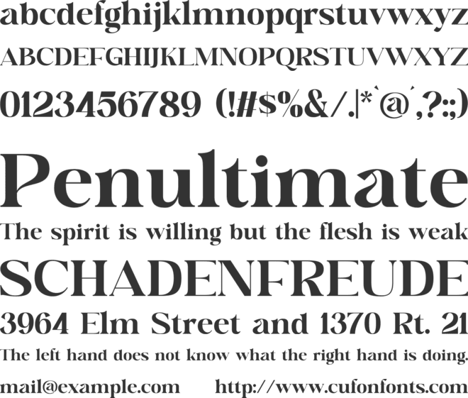 Raflera font preview