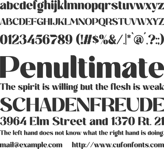 Saitering font preview