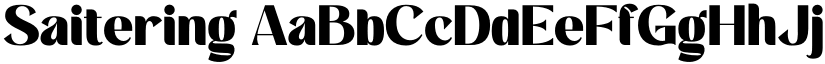 Saitering font