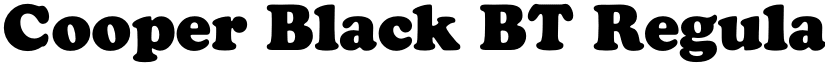 Cooper Black BT Regular font download