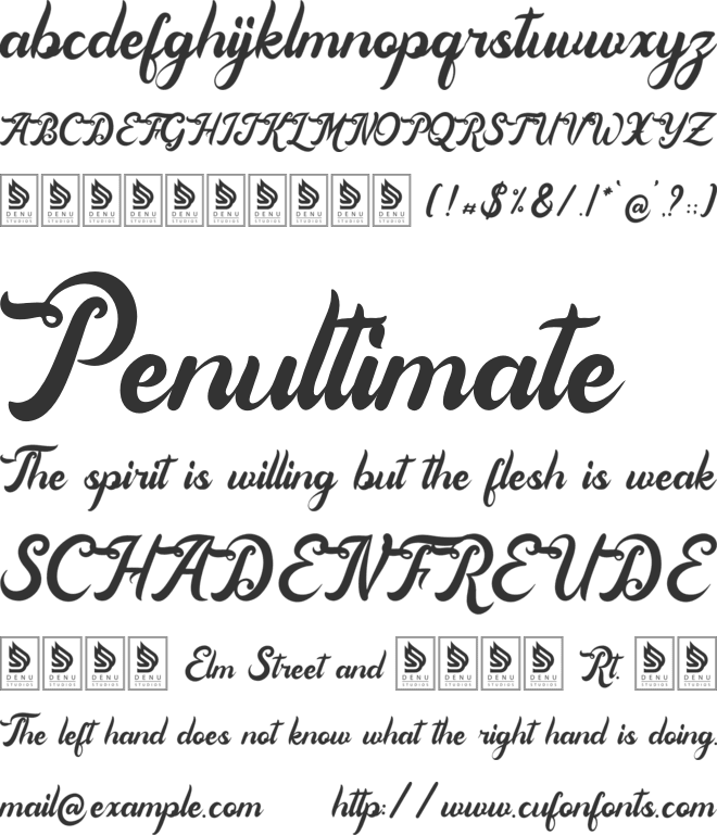 Famylia Holistika font preview