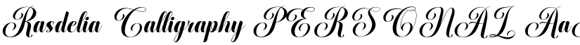 Rasdelia Calligraphy PERSONAL font