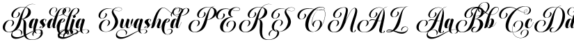 Rasdelia Swashed PERSONAL font