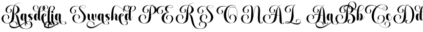 Rasdelia Swashed PERSONAL font