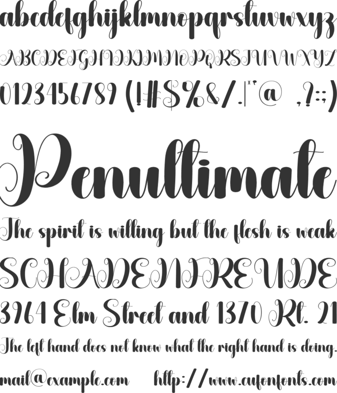Beatitude font preview