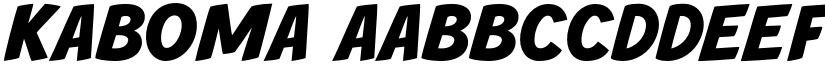 Kaboma font